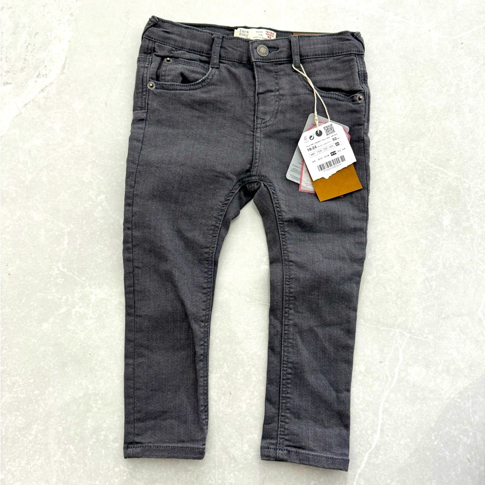 Brand new tags attached gray skinny denim Zara jeans size 18-24mo